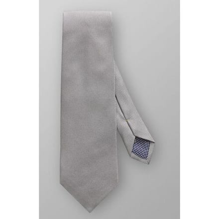 Eton Das Basket Weave Tie Midden Grijs / male