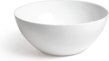 Plasticforte - Serveerschaal/saladeschaal - D26 x H12 cm - kunststof - wit - 3500 ml