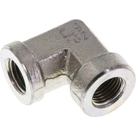 L-Koppeling G1/4" Binnendraad Hoge Druk Staal 350bar Hydrauliek