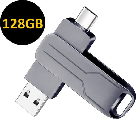 ThunderGold USB Stick 128 GB - USB-Sticks - USB C Stick - USB C en USB A - USB 3.0 - Geschikt voor laptops, smartphones en tablets