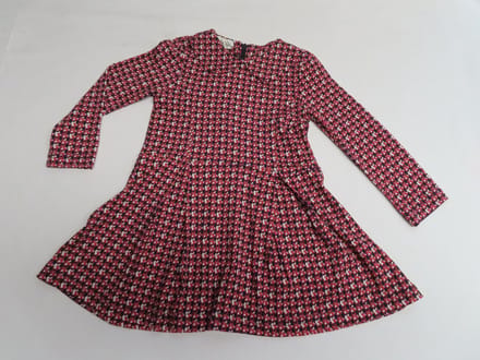 Jurk - Kleed - Meisje - Rood / blauw / creme- 2 jaar 92
