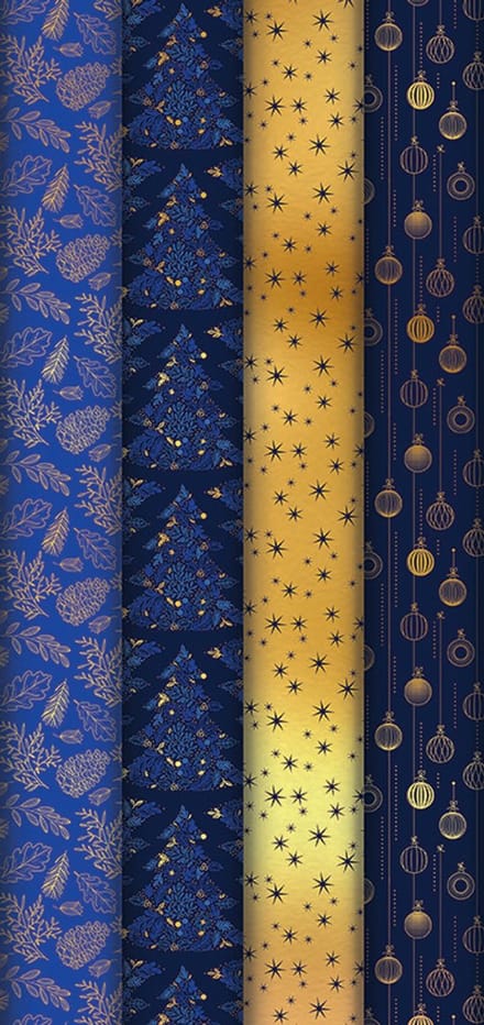 Clairefontaine Kerstcadeaupapier 'Azurite