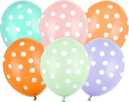 PartyDeco - Partydeco ballonnen - Stippen (50 stuks)
