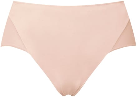 Ulla Popken - Dames - maxi slip string look mesh inzetten opzij - Champagne - Maat 54+