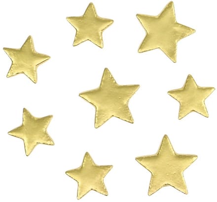 Strooidecoratie sterren mix 4-5cm goud mat 72 st