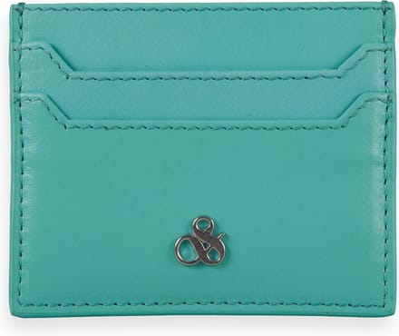 SCOTCH & SODA Leren Kaarthouder Leather Cardholder Spearmint Turquoise