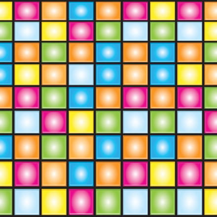 360 DEGREES - Disco Wanddecoratie 9 m x 60 cm Dancefloor-effect