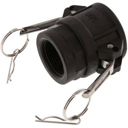 Camlock DN 40 (1 1/2'') Koppeling PolypropyleenRp 1 1/4'' met binnendraad Type D MIL-C-27487