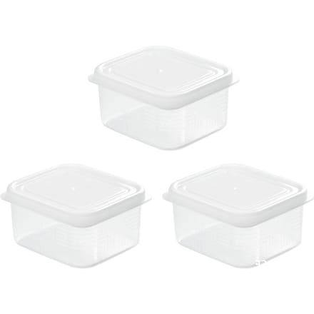 3 pièces Contenants pour congélateur avec couvercles pour stockage alimentaire 200 ml Réutilisables Contenants de stockage alimentaire Boîtes Préparation white