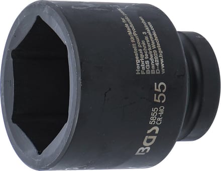 Kracht dopsleutel zeskant 25 mm (1") - 55 mm