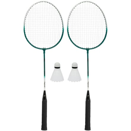 Avento - Power Speed Badminton Set - Staal - Zilver/Groen - Set van 2
