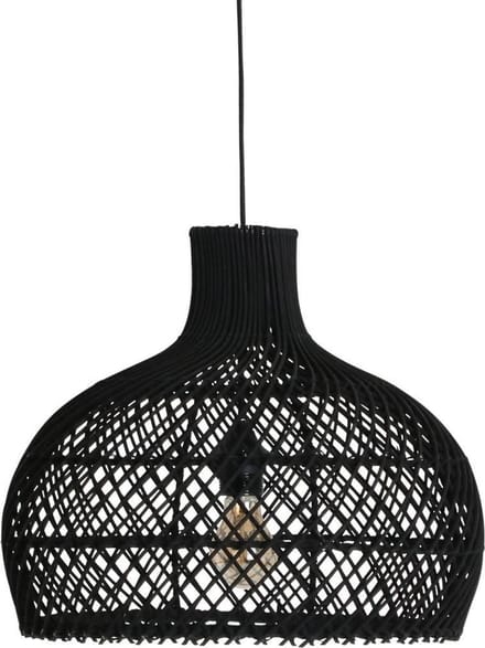 Raw Materials Maze Hanglamp - ⌀ 42 cm - Zwart - Natuurlijk rotan