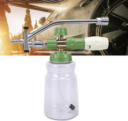 Schuimkanon Hogedrukreiniger - Foam Cannon Koppeling - Auto's Reinigen - Dubbele Connector - 3600 PSI - Transparant
