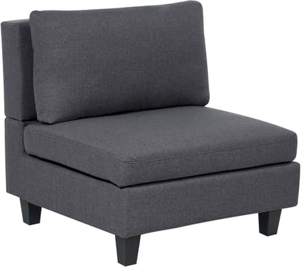 UNSTAD - Fauteuil - Donkergrijs - Polyester