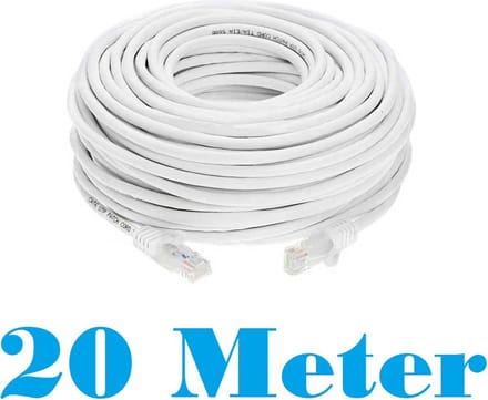 Internetkabel - 20 Meter - Wit - CAT6 Ethernet Kabel - RJ45 UTP Kabel - Netwerk Kabel