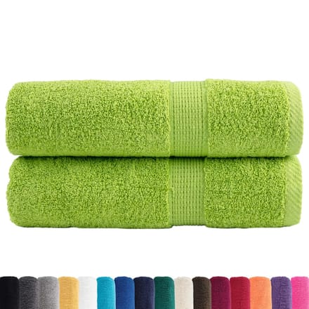 vidaXL - Badhanddoeken - SOLUND - 2 - st - 600 - g/m² - 70x140 - cm - appelgroen