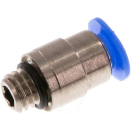 4mm x M 6 Messing/POM Insteekfitting Buitendraad Binnenzeskant Compact Ontwerp NBR [2 Stuks]