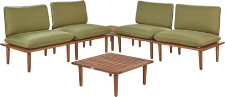 FRASCATI - Loungeset voor 4 - Olijfgroen - Acaciahout