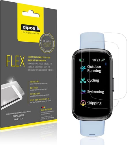 dipos – 2x Beschermfolie geschikt voor BOALZETD P08 1.47 | 3D Full Cover Screenprotector | 100% Passend