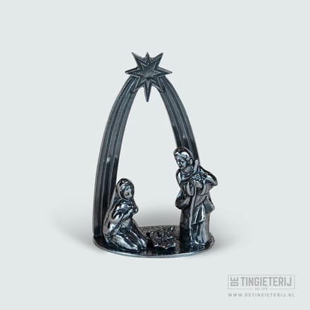 Kerststal 12cm middel - Minikerststal - Kerstcadeau - Kerstdecoratie - Handgemaakte mini kerstgroep - Kerst