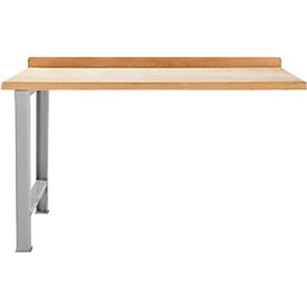 TOP-werkbank, aanbouweenheid, 1500 mm breed, aluminium zilver