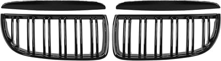 Ventilatierooster Auto - Grill Set - Auto Styling - Glanzend Zwart - 1 Paar - Zwart