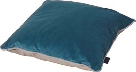 Madison sierkussen 45 x 45 Velvet blue piping Panama linnen