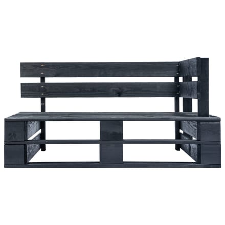 vidaXL - Tuinhoekbank - pallet - hout - zwart