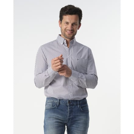 Campbell casual overhemd met lange mouwen