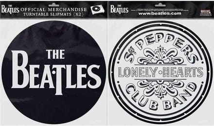 The Beatles - Drop T Logo & Sgt Pepper Drum Platenspeler Slipmat - Multicolours