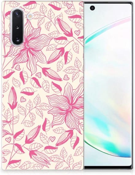 Back Cover voor Samsung Galaxy Note 10 TPU Case Pink Flowers