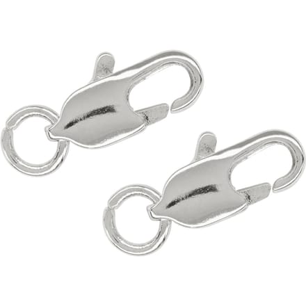 Kreeftsluiting, 2 stuks - Zilver