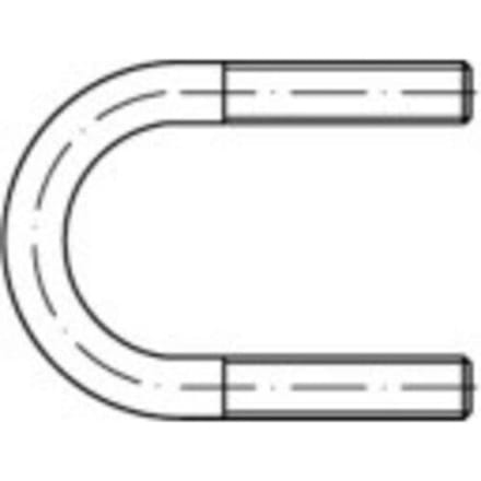 TOOLCRAFT 137762 Rondstaalbeugels Galvanisch verzinkt staal 100 stuk(s)