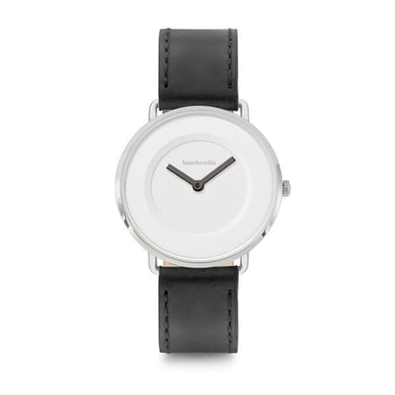Lambretta Mia 34 Leather Silver White X-Black Dameshorloge - 34mm