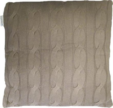 Essenza Knitted Sierkussens (2 stuks) - 50x50 cm - Taupe