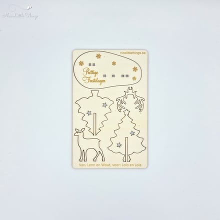 [Nice Little Things] - Kerstkaart Uitdrukbaar Rendier