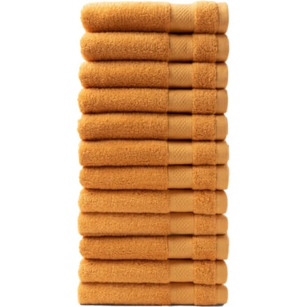 DoubleDry Handdoeken 50 x 100 - set van 12 - Hotel kwaliteit 500 g/m2 - 12x Okergeel