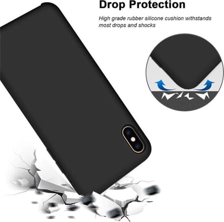 iPhone X/XS Zwart Luxe TPU extra Stevige Silicone back cover hoesje