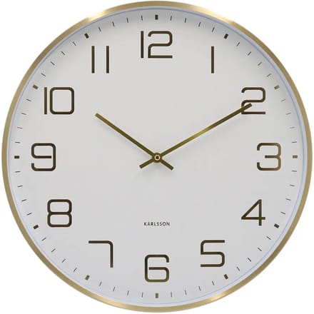 Karlsson Wandklok Elegance Glow - Wit - Ø40cm - Wandklok Scandinavisch