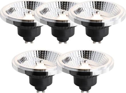 LUEDD Set van 5 GU10 3-staps dimbaar LED lamp 111mm 10,5W 770 lm 2700K