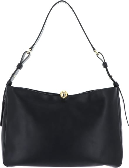 FURLA Leren Schoudertas Sfera Soft Shoulder Bag Nero Zwart