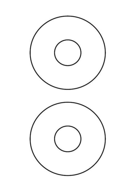 CD / DVD etiketten op A4 117 mm wit (100 vel)