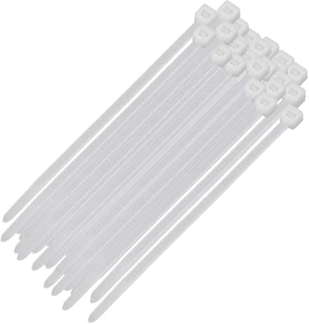 Benson Kabelbinders - tie wraps - wit - 300x stuks - 370 x 4,8 mm - plastic