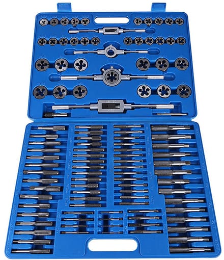 110-delige set M2-M18 schroefdraadtappen met sleutelhandvat, zware handgereedschapset