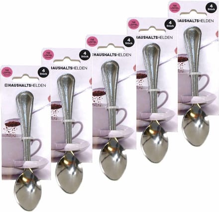 Haushaltshelden Koffielepels/theelepels - 20x - RVS - 15 cm