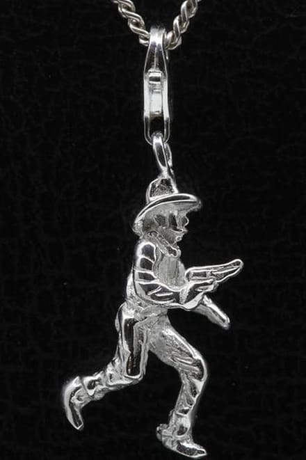 Zilveren Cowboy hanger én bedel