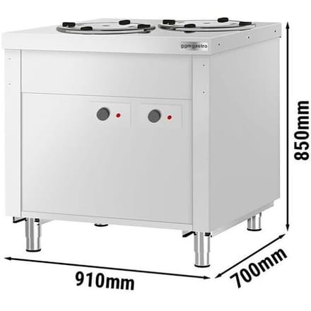 GGM Gastro Bordenstapelaar KOPENHAGEN - verwarmd - 400W - Ø280mm - 120 borden - 910x700x850mm zilver