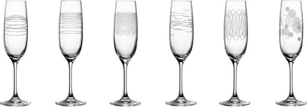 Leonardo Casella - Champagneglas assorti - 190 ml - 6 stuks