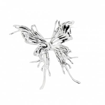 Broche zilverkleur vlinder - Charme Bijoux