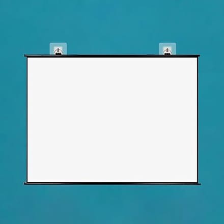 Projectiescherm Handmatig - Oprolbaar Scherm Beamer Scherm - Thuisbioscoop Maken - Matwit Diffuus Reflectiescherm - 40 inch 4:3 - Wit